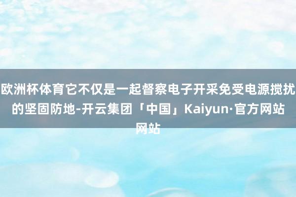 欧洲杯体育它不仅是一起督察电子开采免受电源搅扰的坚固防地-开云集团「中国」Kaiyun·官方网站
