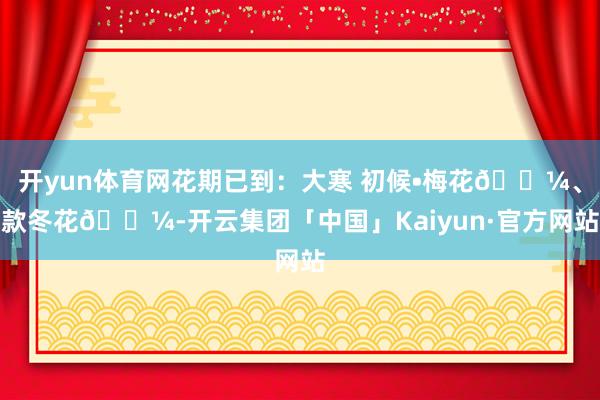 开yun体育网花期已到：大寒 初候•梅花🌼、款冬花🌼-开云集团「中国」Kaiyun·官方网站