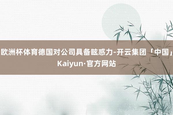 欧洲杯体育德国对公司具备眩惑力-开云集团「中国」Kaiyun·官方网站