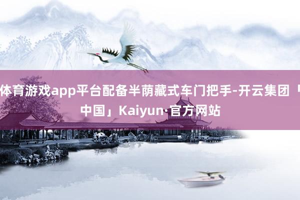 体育游戏app平台配备半荫藏式车门把手-开云集团「中国」Kaiyun·官方网站