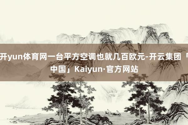开yun体育网一台平方空调也就几百欧元-开云集团「中国」Kaiyun·官方网站