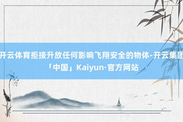 开云体育拒接升放任何影响飞翔安全的物体-开云集团「中国」Kaiyun·官方网站
