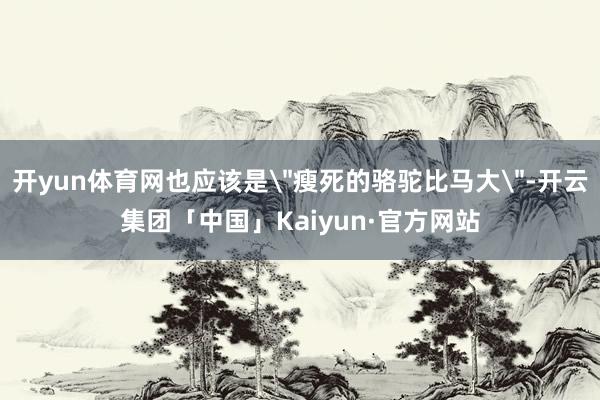 开yun体育网也应该是