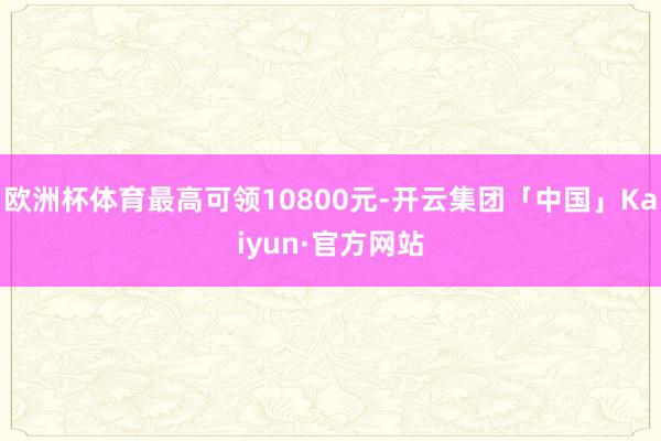 欧洲杯体育最高可领10800元-开云集团「中国」Kaiyun·官方网站