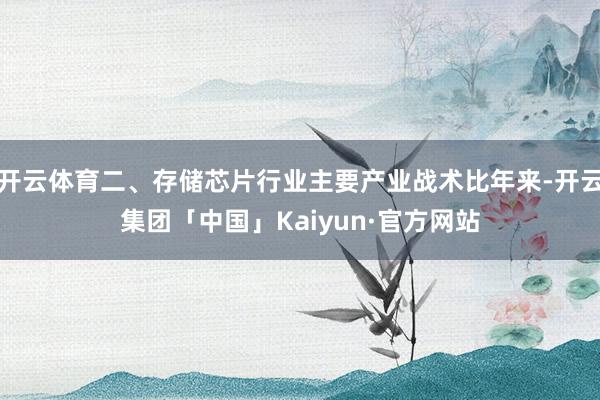 开云体育二、存储芯片行业主要产业战术比年来-开云集团「中国」Kaiyun·官方网站